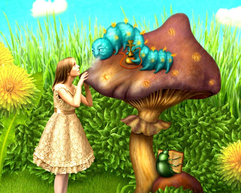 Girl with Caterpillar