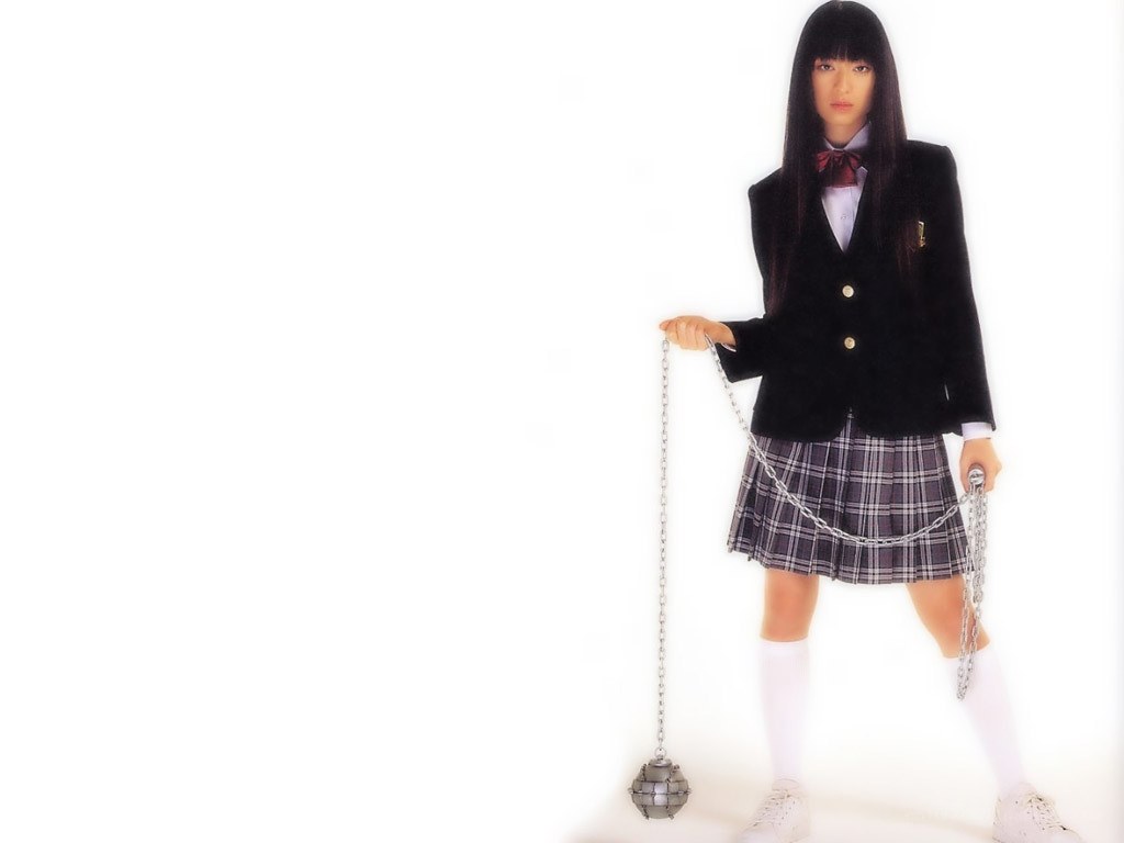 girl with chain weapon