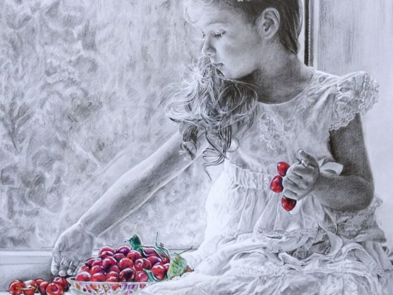 Girl with Cherries