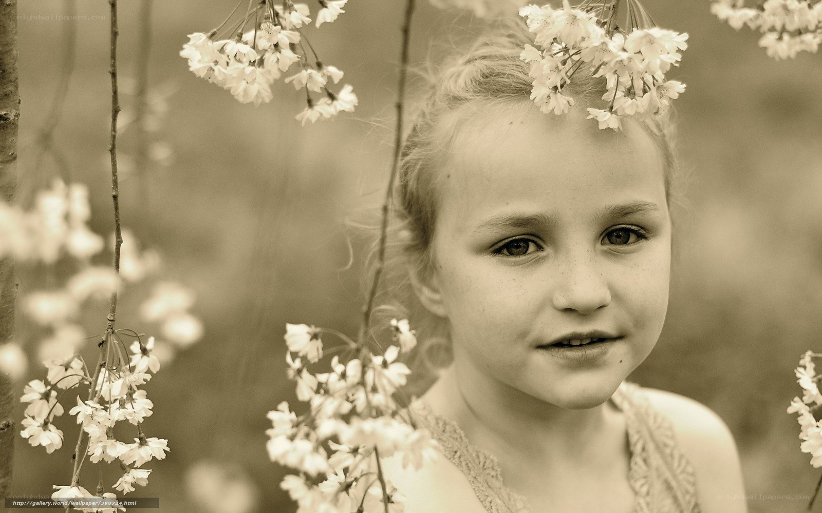 girl with cherry blossoms