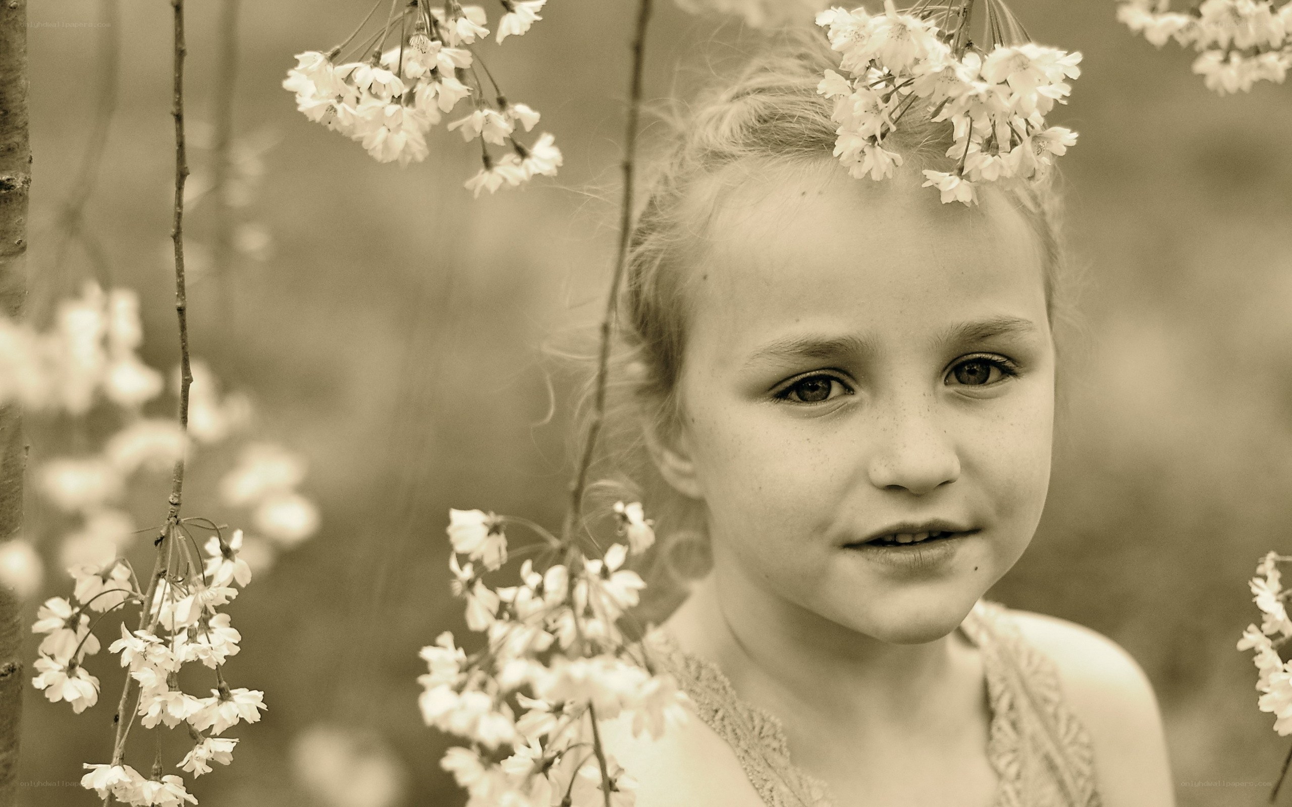 girl with cherry blossoms