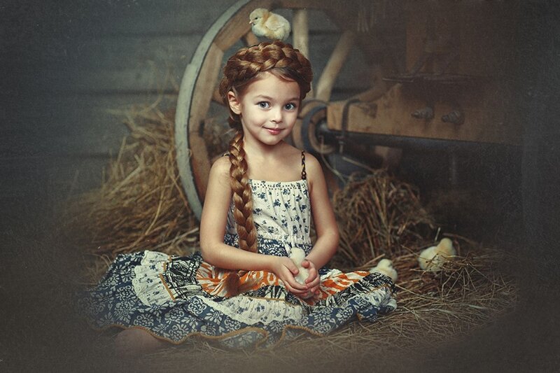 Girl with Chicks