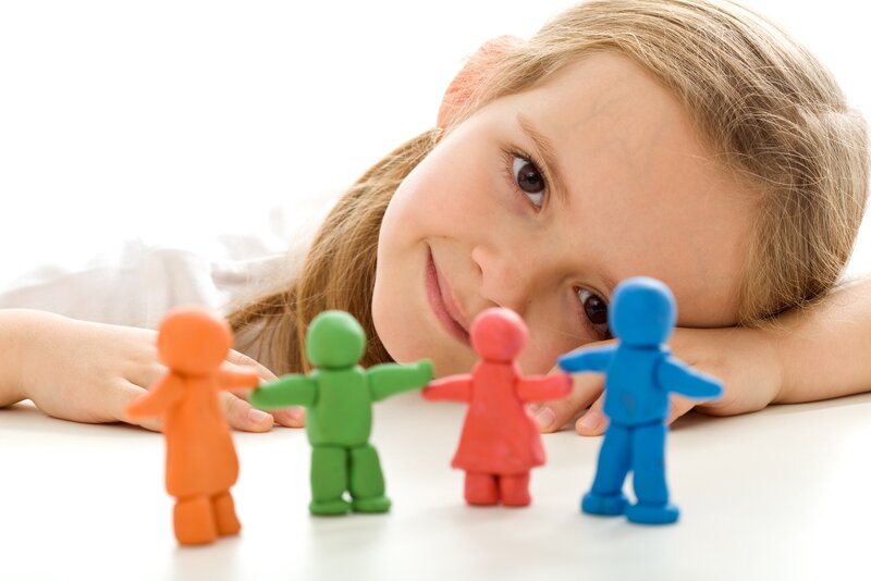 Girl with Clay Figures