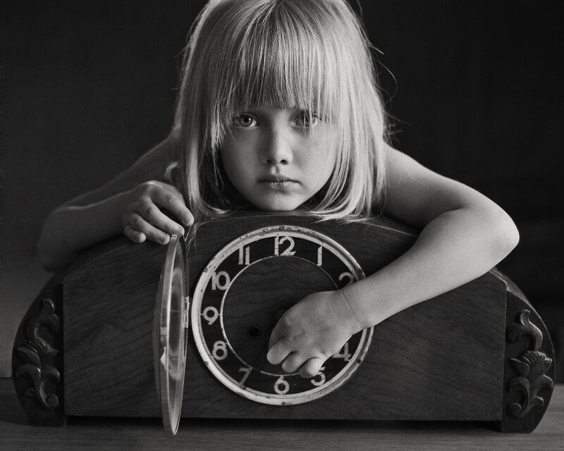 Girl with Clock