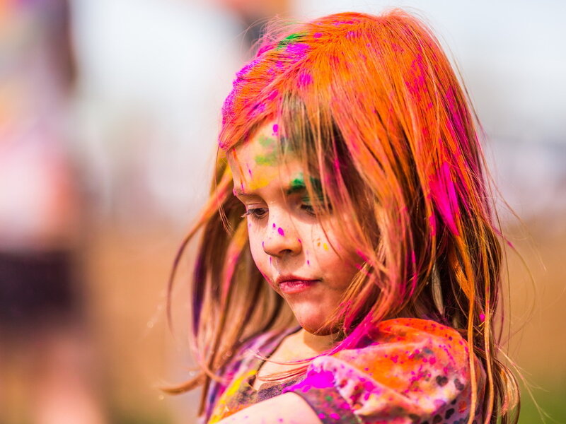 Girl with Colored Powder