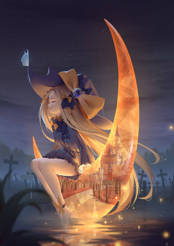 Girl with Crescent Moon