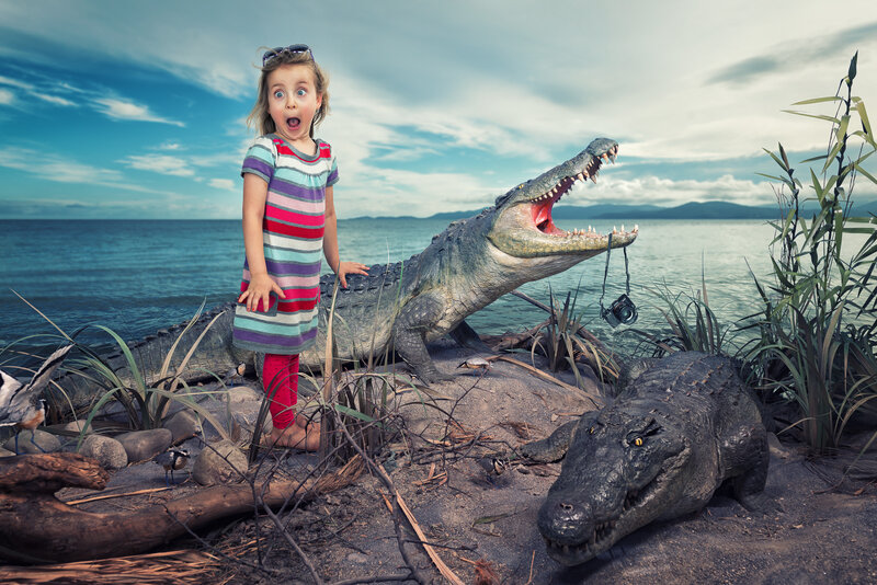Girl with Crocodiles