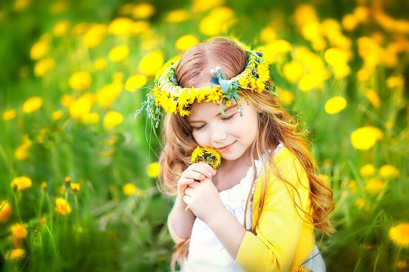 Girl with Dandelion Crown