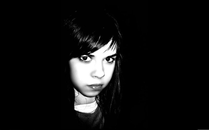 Girl with Dark Hair — Black