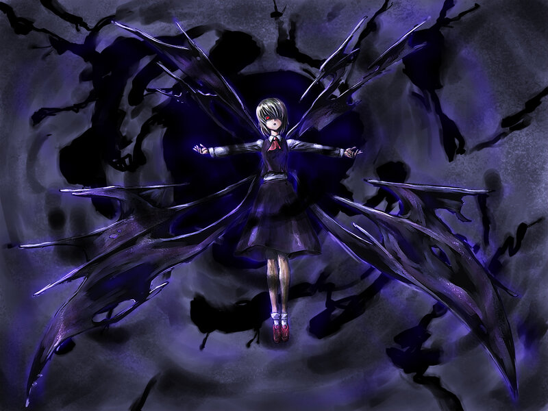Girl with Dark Wings — Purple