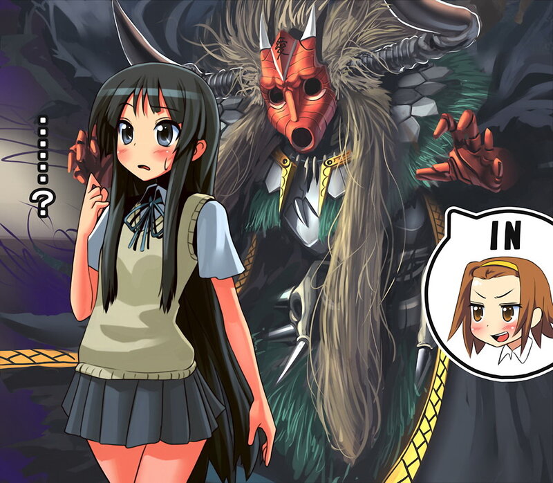 Girl with demon creature