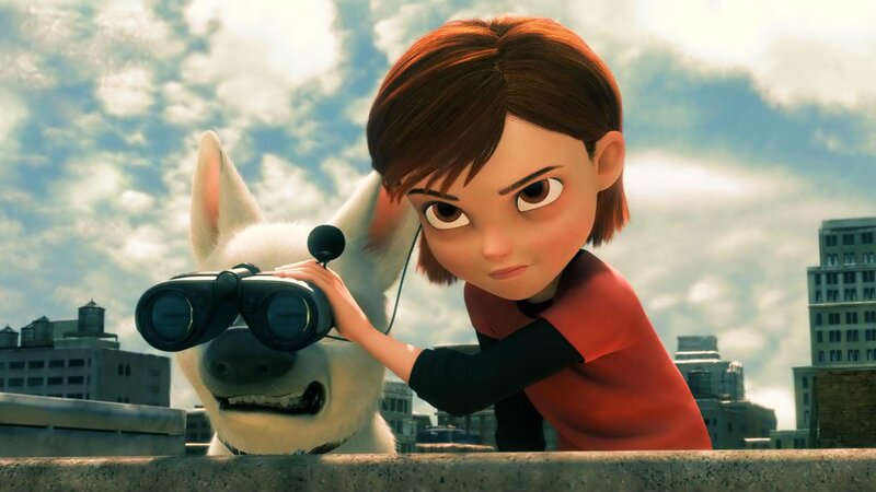 girl with dog on rooftop