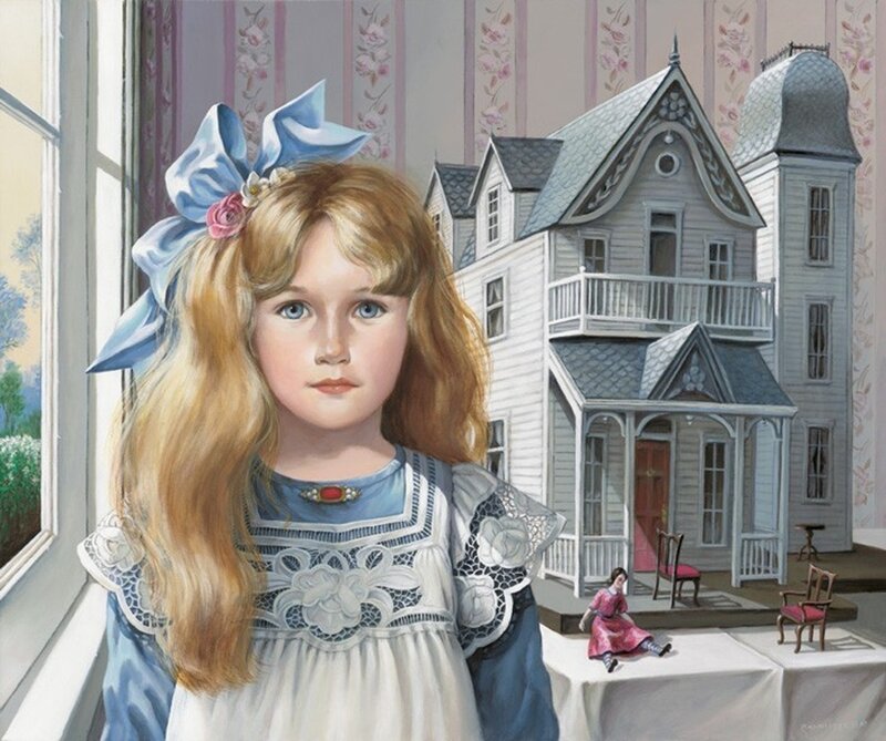 Girl with Dollhouse