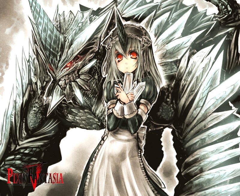 Girl with Dragon — Black