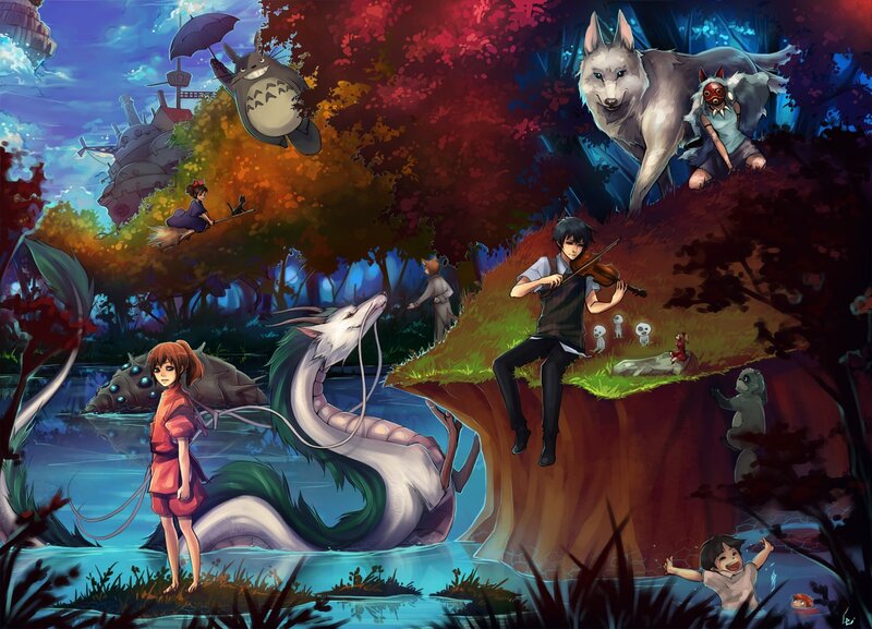 Girl with Dragon in Water