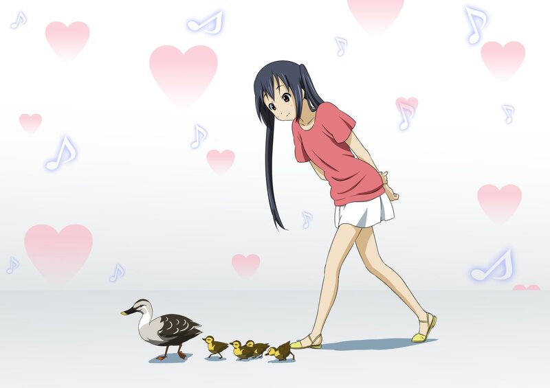 Girl with Duck Family
