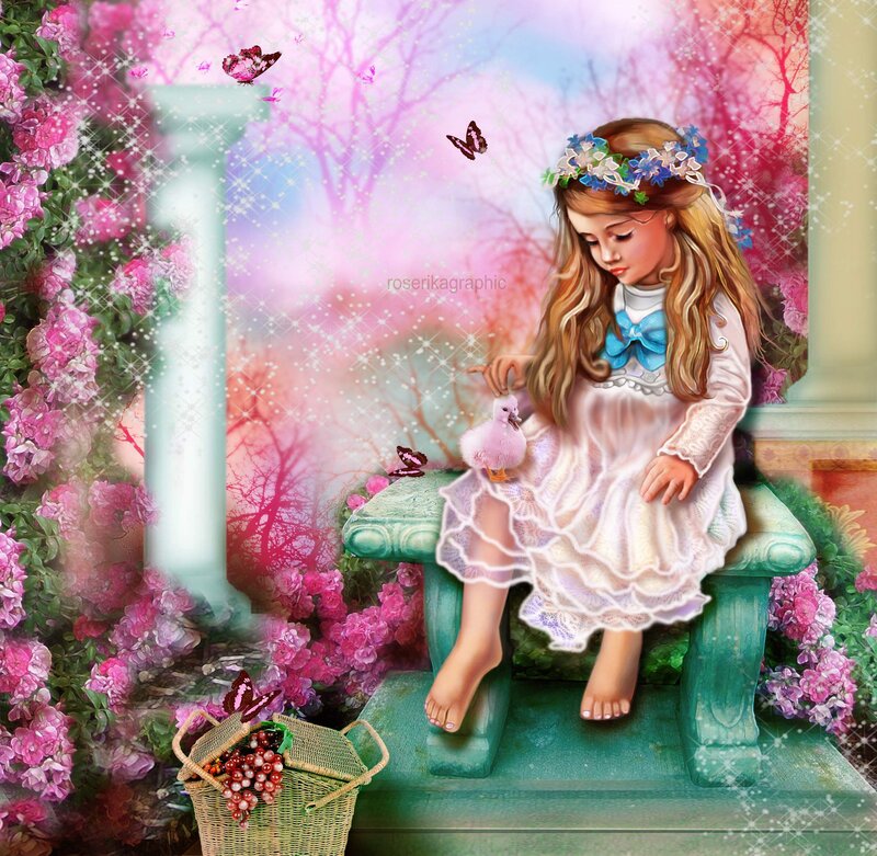 Girl with Duckling