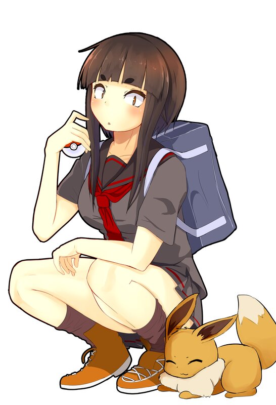 Girl with Eevee — Brown