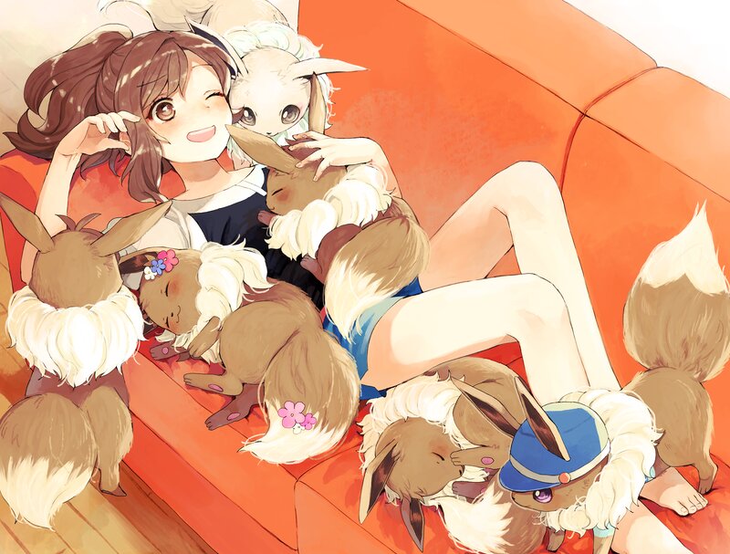 Girl with Eevee Pokémon