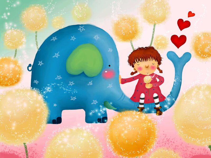 Girl with Elephant