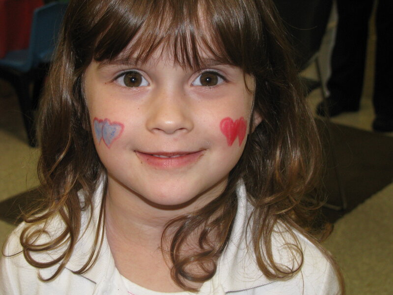 Girl with Face Paint — White