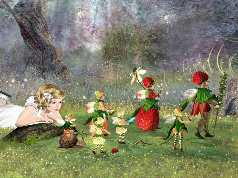 Girl with Fairy Creatures