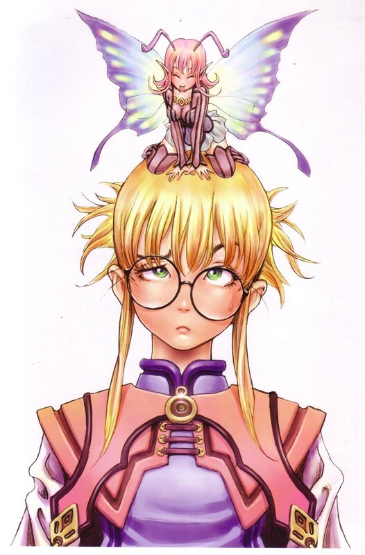 girl with fairy on head