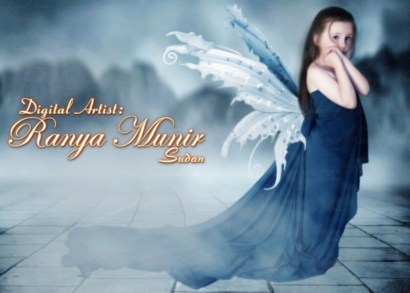 Girl with Fairy Wings — Blue