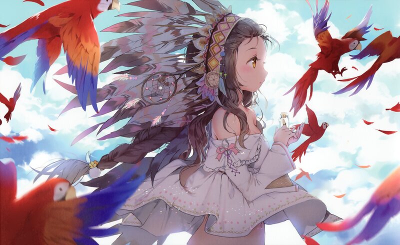 Girl with Feather Headdress