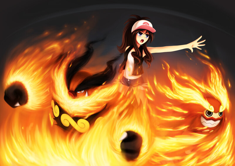 Girl with Fire Pokémon