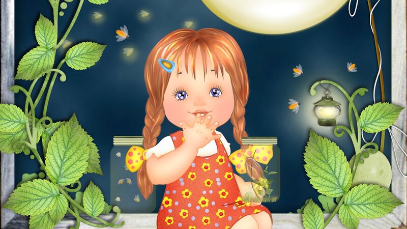 Girl with Fireflies