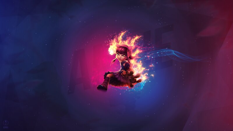 Girl with Flames