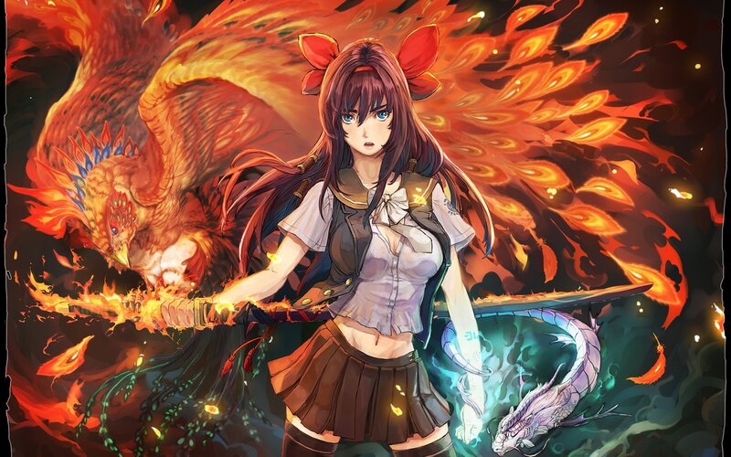 Girl with Flaming Sword