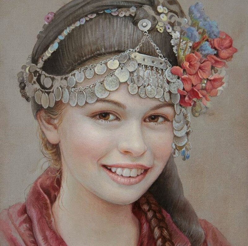 Girl with Floral Headpiece
