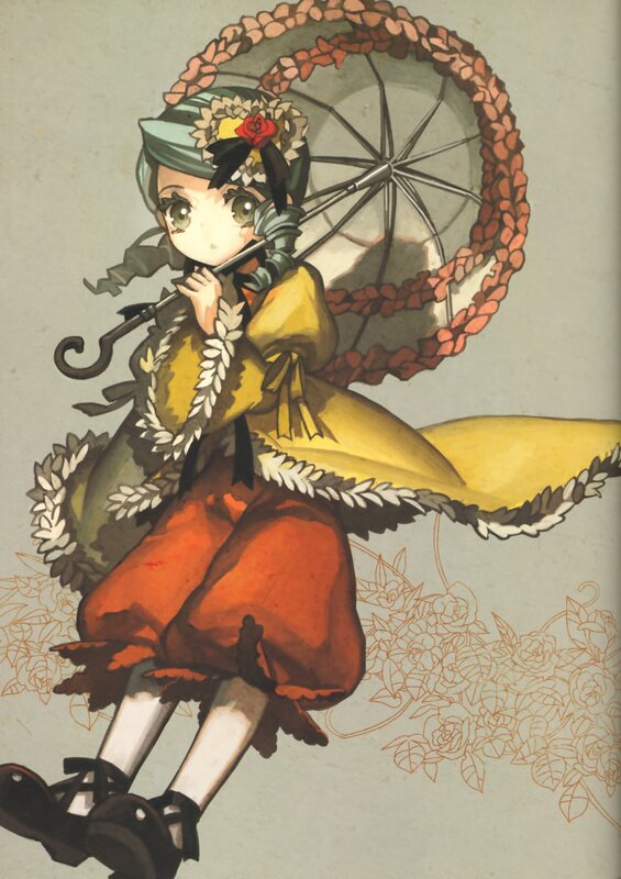girl with floral umbrella