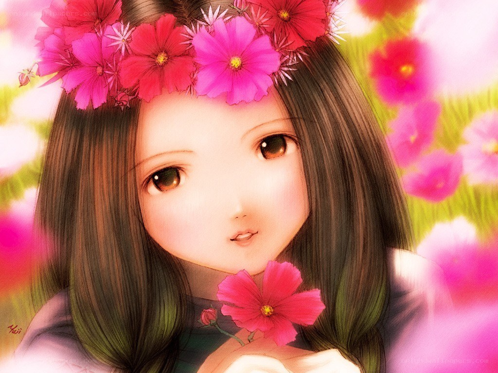 girl with flower crown