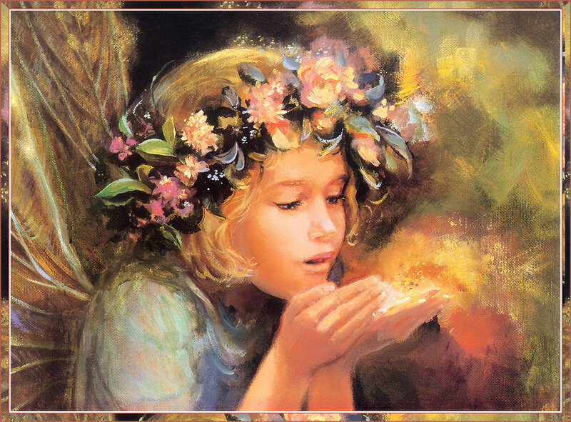Girl with Flower Crown — Yellow