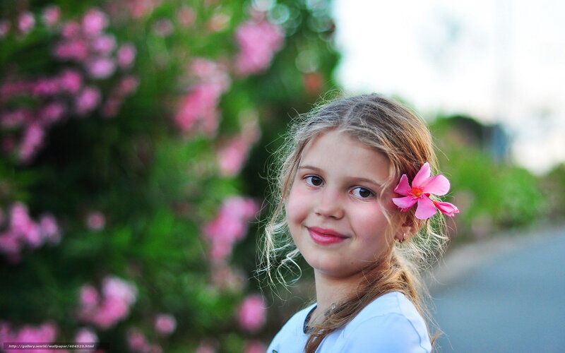 girl with flower in hair