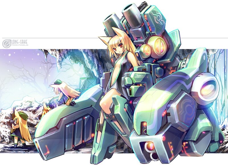 Girl with Fox Ears and Mech