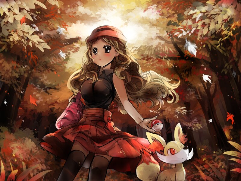 Girl with Fox Pokémon