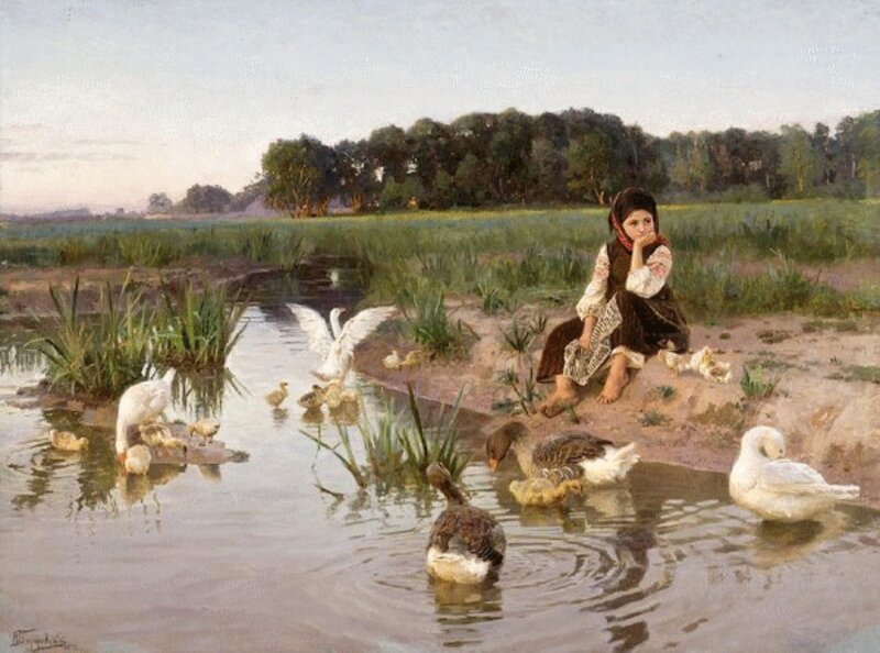 Girl with Geese
