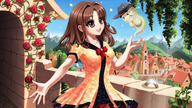 girl with ghost in village
