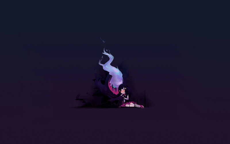 girl with ghostly companion