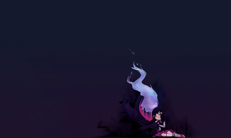 girl with ghostly creature