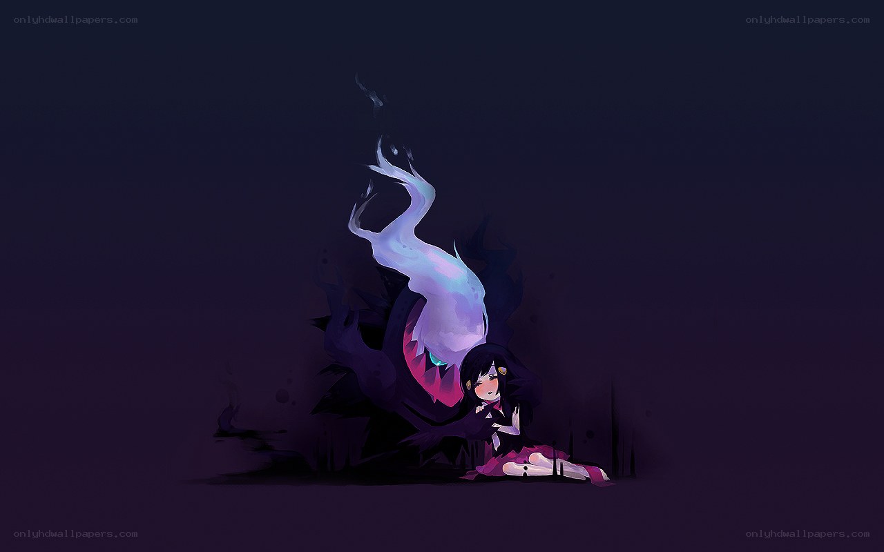 girl with ghostly creature