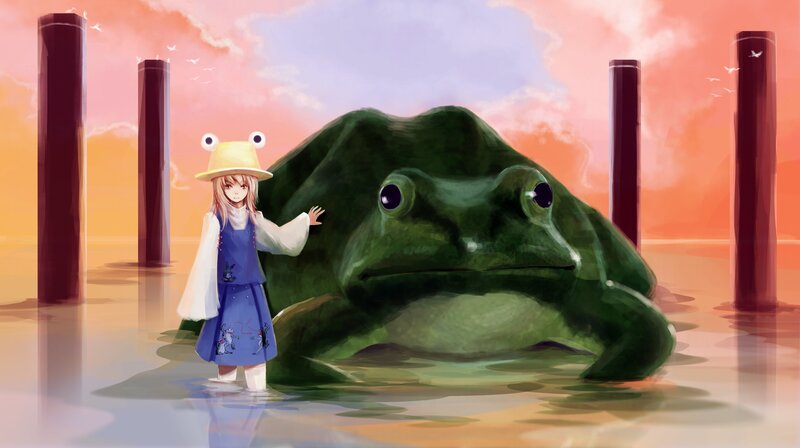 Girl with Giant Frog