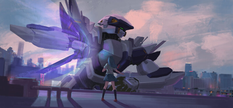 Girl with Giant Robot