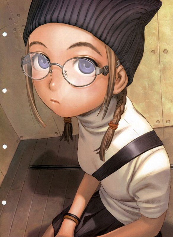 Girl with Glasses and Beanie — Brown