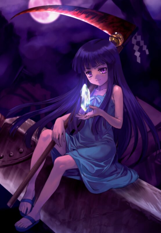 girl with glowing crystal