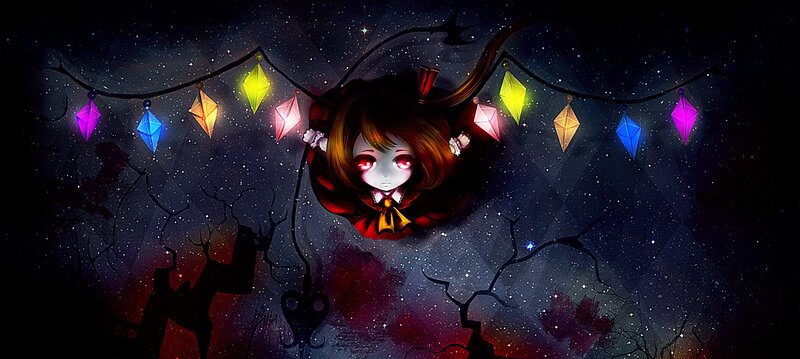 girl with glowing eyes under lights